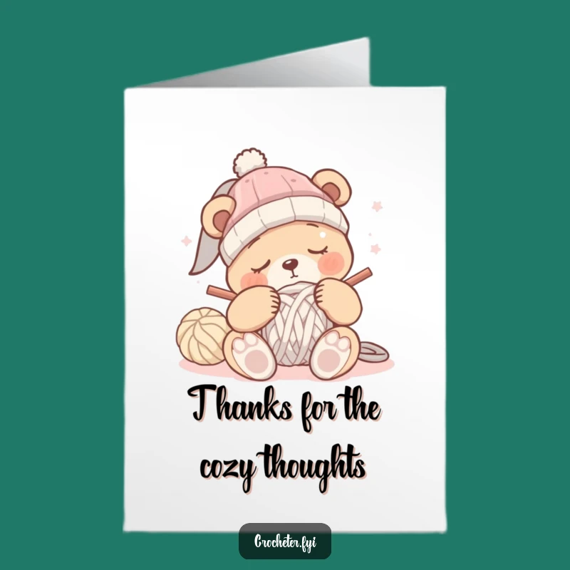 Thank You Card: Free Printable Sleepy Bear's Efforts - Funny Downloadable