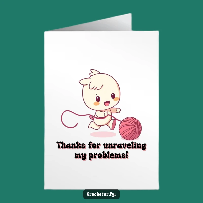 Free Printable Thank You Card: Yarn Thanks, Funny Downloadable Appreciation!