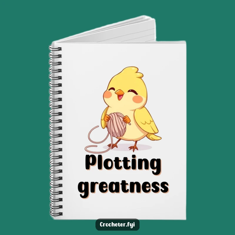 Funny Bird Yarn Looping Notebook - Crafty Ideas & Notes