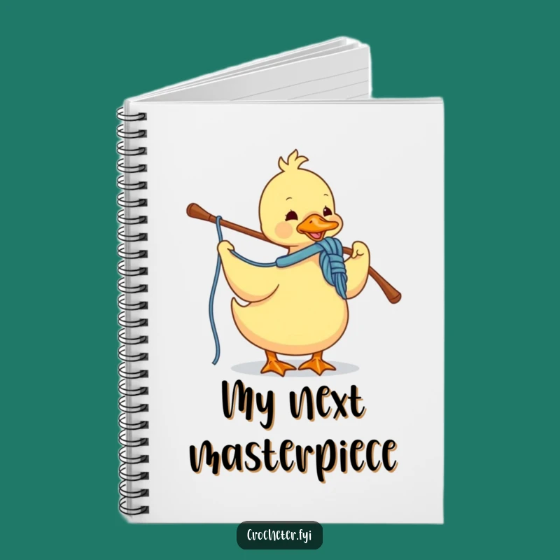 Funny Duck Crocheting Notebook: Record Your Yarny Plans