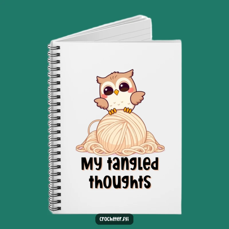 Funny Giggling Owl Notebook: Whimsical Yarn Dropping Owl Journal, Perfect Gift
