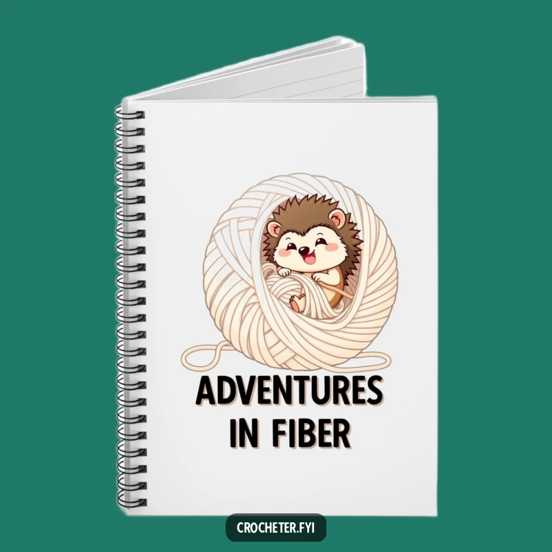 Funny Hedgehog Yarn Notebook - Jot Down Cozy Ideas!