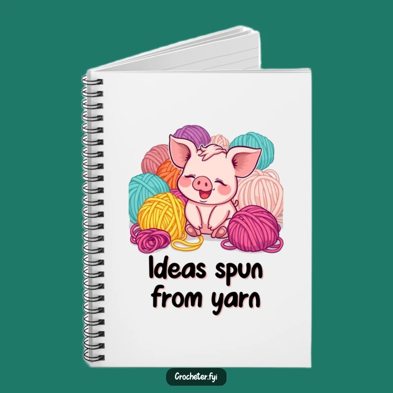 Funny Piglet Yarn Notebook: Jot Down Ideas with Hilarious Crafting Inspiration
