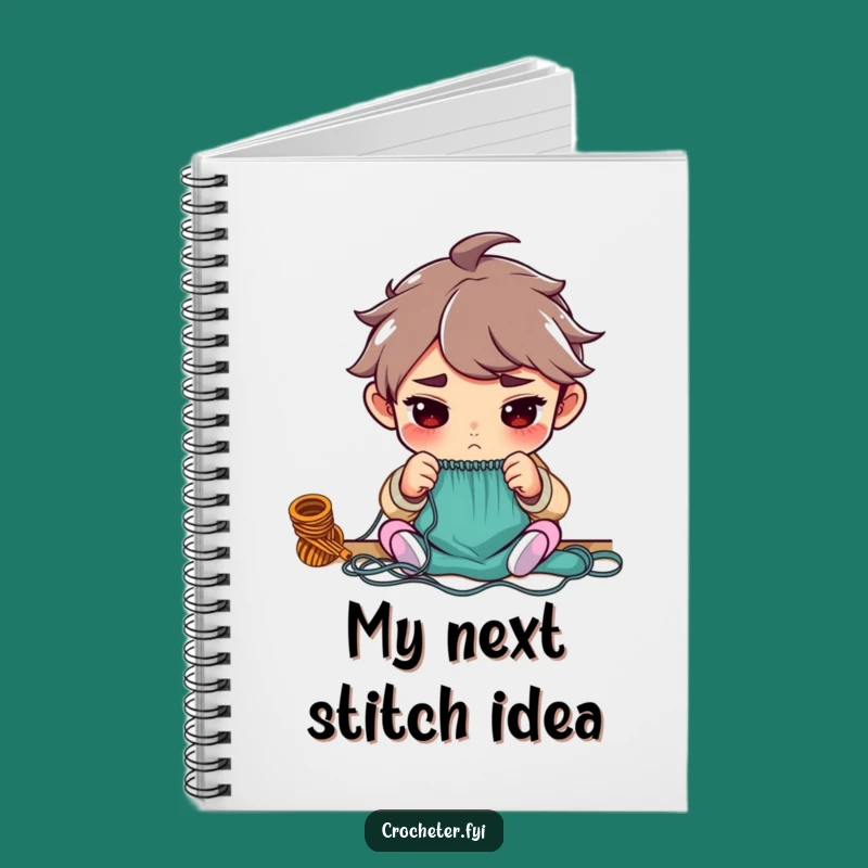 Funny Stitch Counter Notebook: Determined Knitter's Journal for Ideas