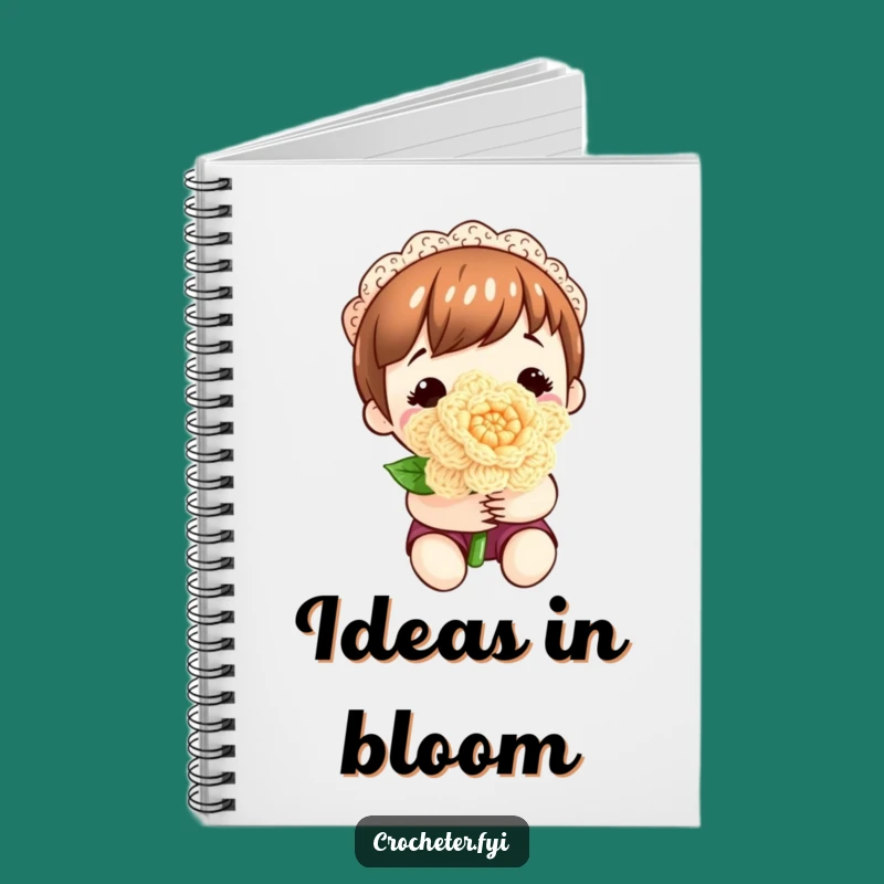 Funny Crocheted Flower Notebook: Content Crafter's Floral Journal