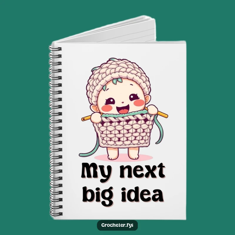 Funny Crochet Notebook: Happy Character, Complex Stitch, Perfect Project Planner