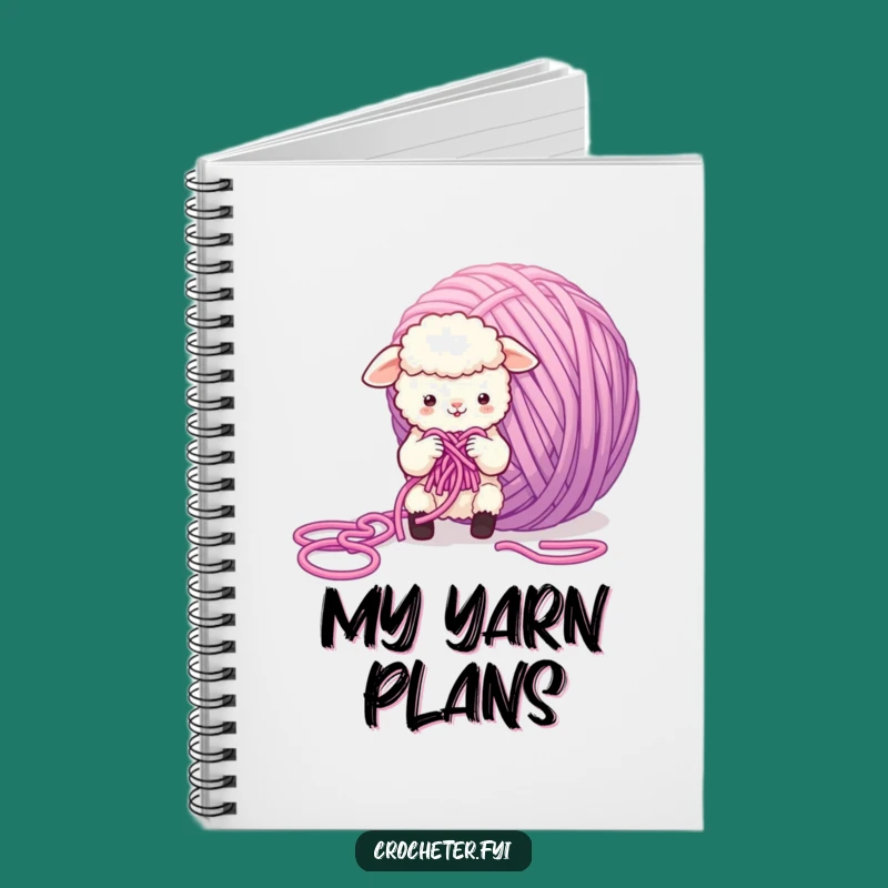 Funny Sheep Knitting Yarn Notebook: Fluffy Character Journal, Perfect Gift
