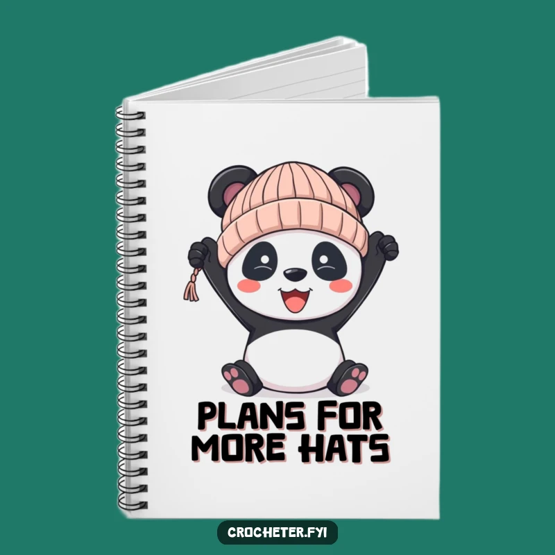 Funny Panda Knitting Notebook - Jot Down Your Projects!