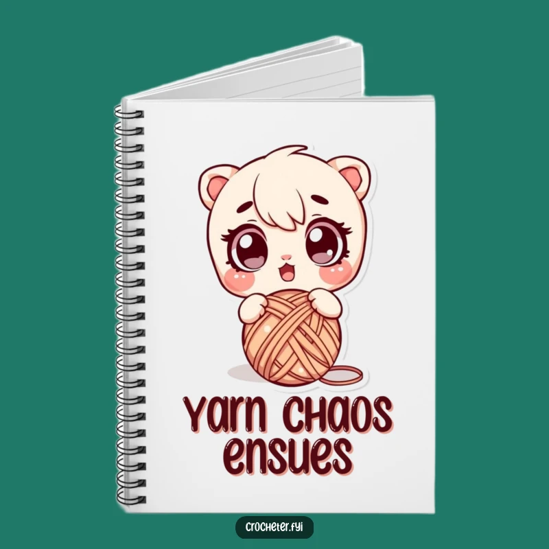 Funny Surprised Yarn Drop Notebook - Hilarious Journal for Crafters!