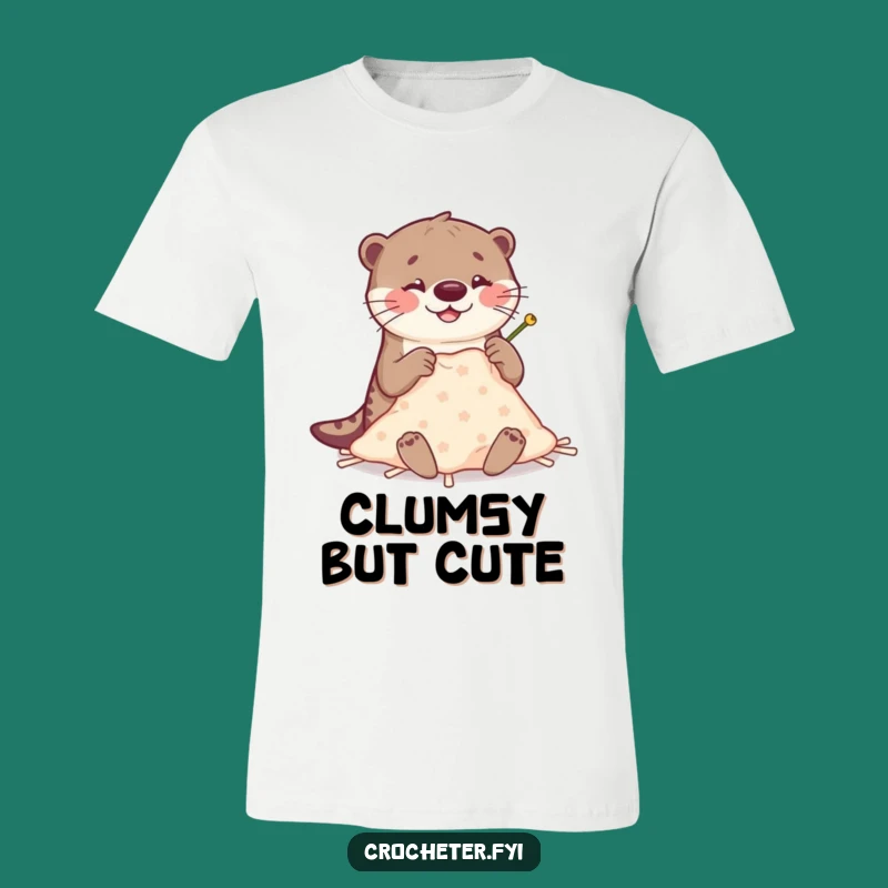 Funny Otter Stitching T-Shirt: Comedic Crafting Otter Tee, Best Funny Gift Ever