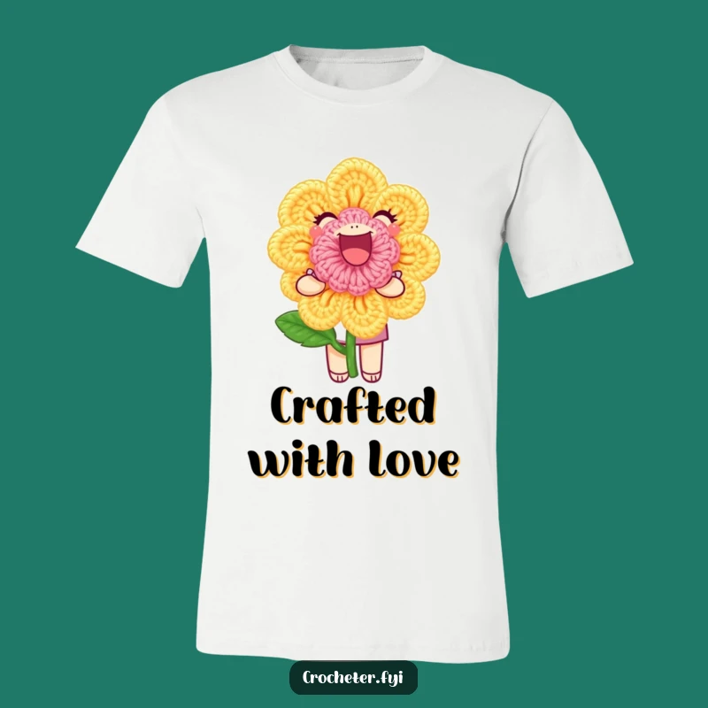 Funny Crochet Flower T-Shirt - Show Off Your Stitching Pride Tee