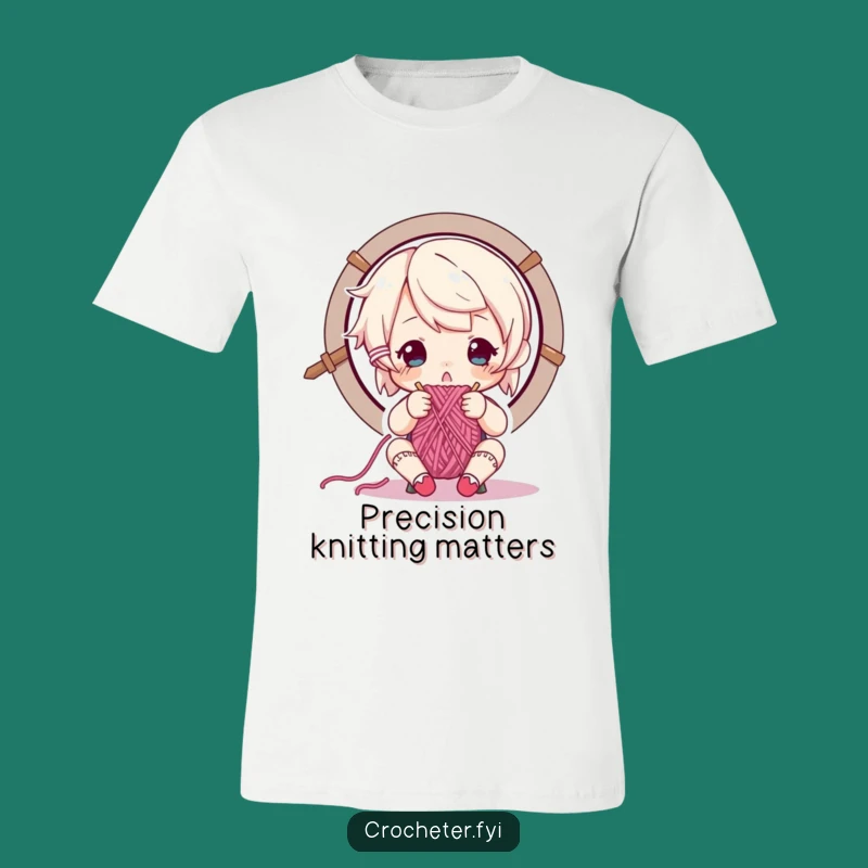 Funny Focused Knitter T-Shirt: Steady Hands, Unique Funny Gift Tee
