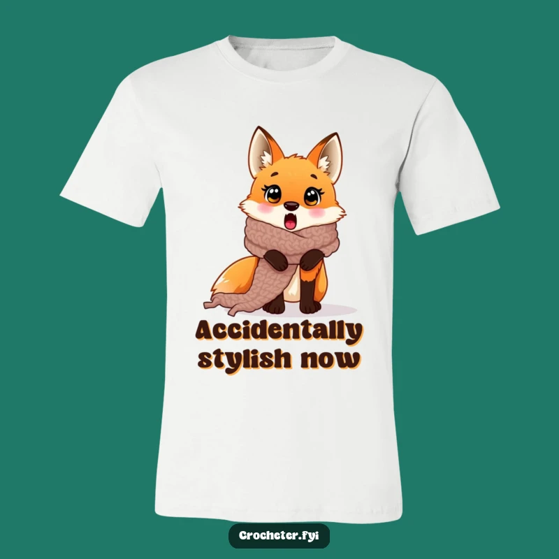Funny Fox Scarf T-Shirt: Wear Your Accidental Creations with Pride