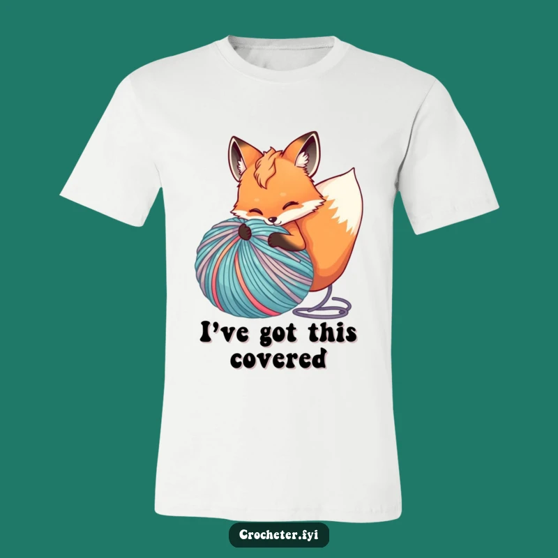 Funny Fox Yarn Chaos T-Shirt: A Hilarious Tee for Craft Lovers and Mischief-Makers