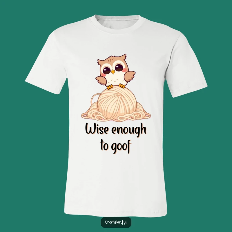 Funny Giggling Owl T-Shirt: Playful Yarn Dropping Owl Tee, Best Funny Gift