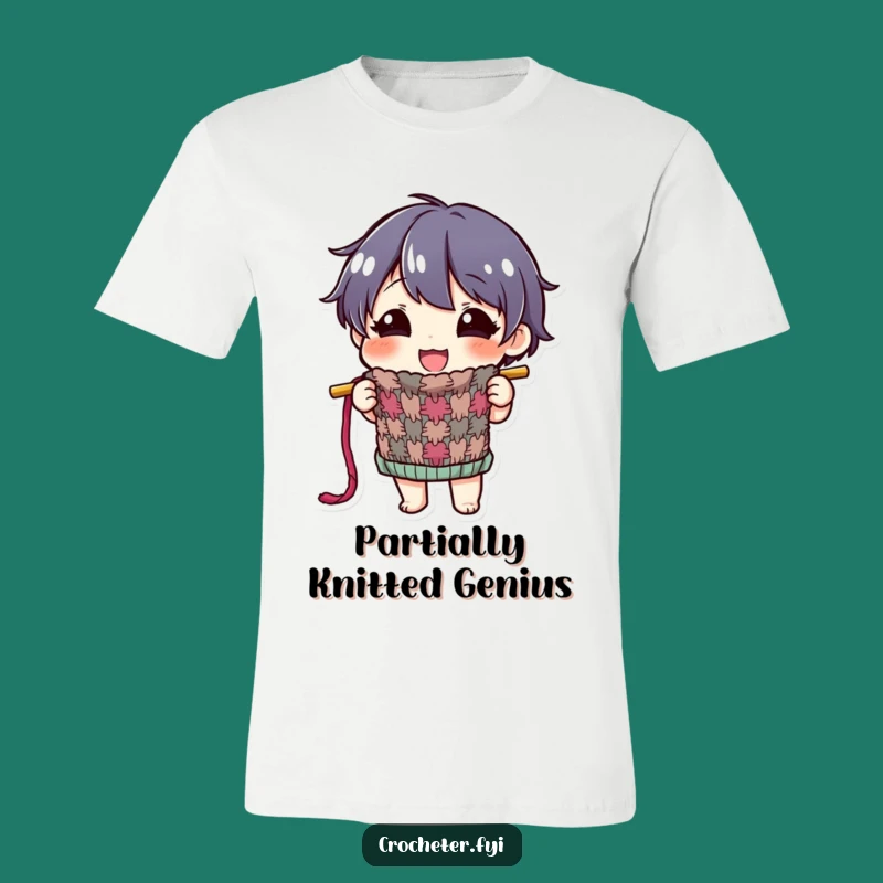 Funny Knitted Item T-Shirt: Proud Crafter Character Tee