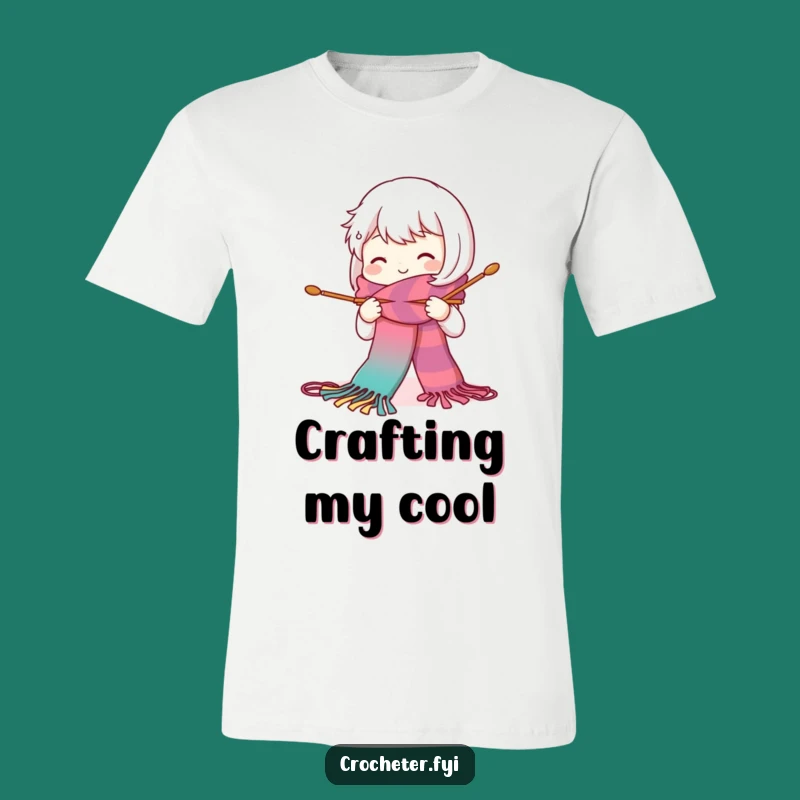 Funny Knitting Character T-Shirt - Cute Crafter Tee, Perfect Yarn Lover Gift