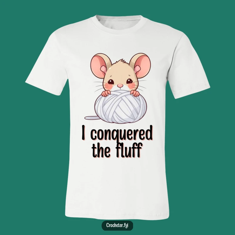 Funny Mouse Yarn Victory T-Shirt: Wear Your Crafting Accomplishments