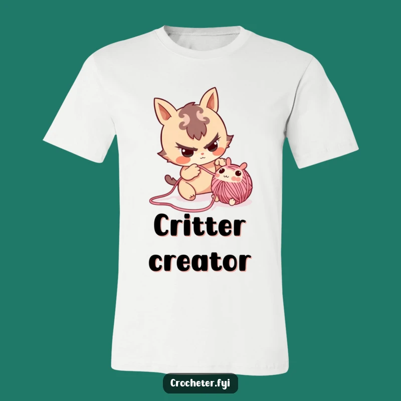 Funny Yarn Critter T-Shirt: Mischievous Crafter's Playful Tee