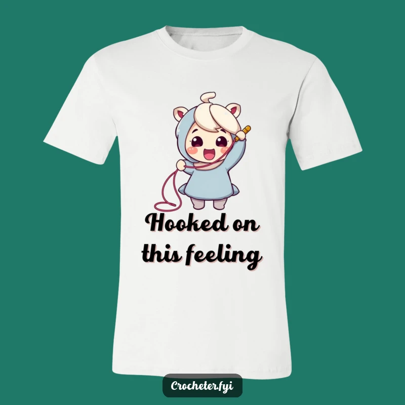 Funny Crochet T-Shirt: Cheerful Character, Yarn Pulling Design, Ideal Gift