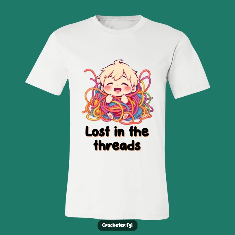 Funny Yarn Chaos T-Shirt: Giggling Crafter's Playful Yarn Mess Tee