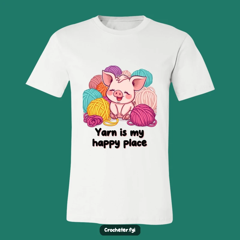 Funny Piglet Yarn T-Shirt: Adorable, Hilarious Gift for Yarn Lovers and Crafters