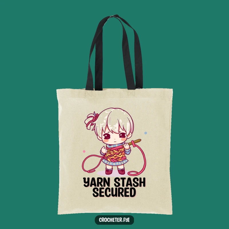 Funny Crochet Master Tote Bag: Durable Determined Crafter Funny Gift for Yarn Lovers