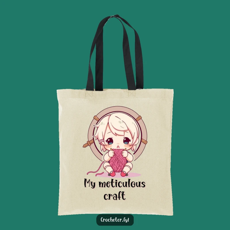 Funny Focused Knitter Tote Bag: Precision Project Bag, Great Funny Gift!