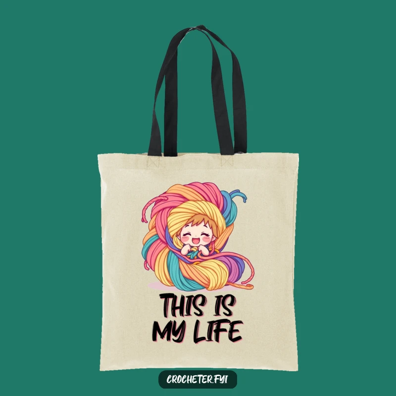 Funny Yarn Tangle Tote Bag - Carry Your Crafty Fun and Laughs