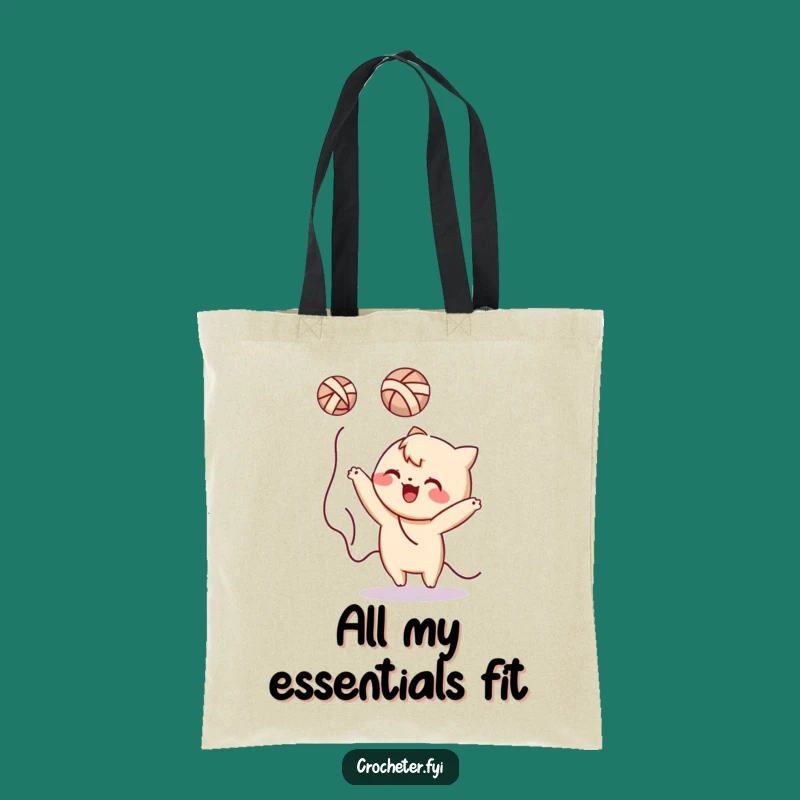 Funny Yarn Tossing Tote Bag: Carry Your Laughs in Style