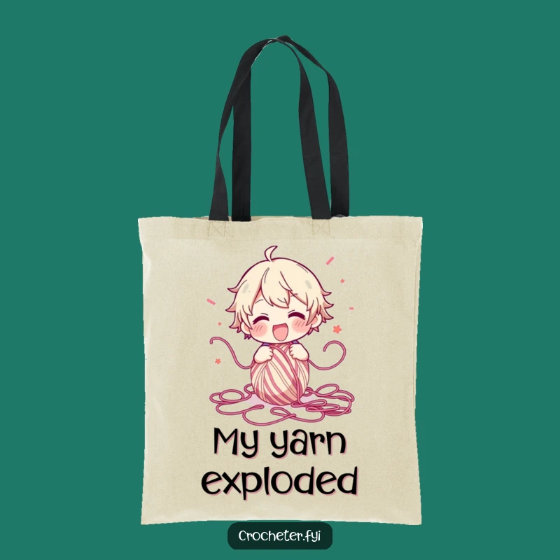 Funny Yarn Exploder Tote Bag: Enthusiastic Crafter Funny Gift for Yarn Hauls