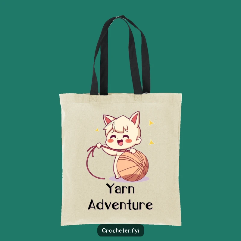 Funny Yarn Pulling Tote Bag: Carry Your Crafting Essentials